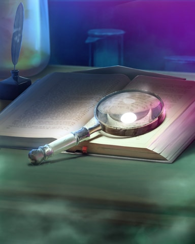 Magnifying Glass Mad Scientist Lab Badge