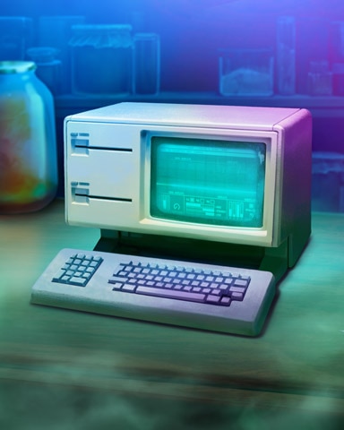 Old Computer Mad Scientist Lab Badge