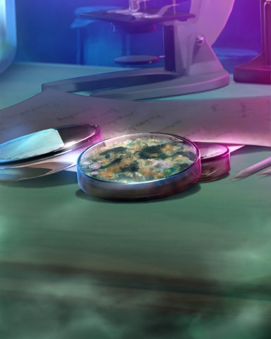 Petri Dish Mad Scientist Lab Badge