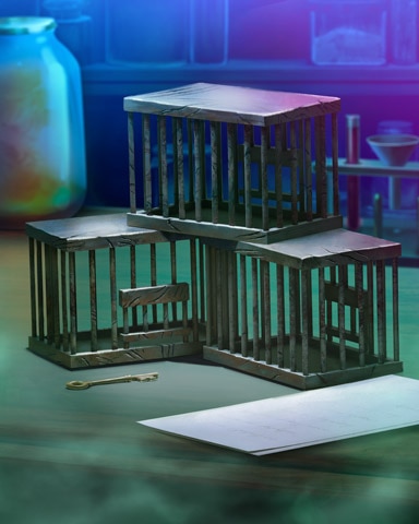 Small Monster Cage Mad Scientist Lab Badge