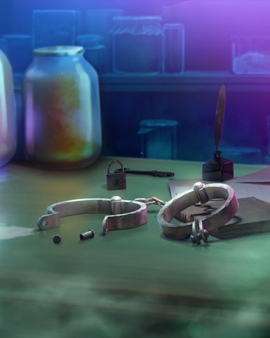 Manacles Mad Scientist Lab Badge