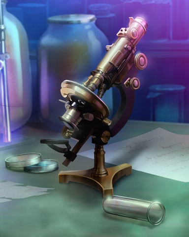 Microscope Mad Scientist Lab Badge