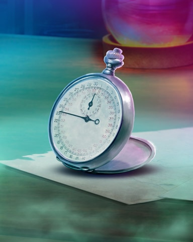 Stopwatch Mad Scientist Lab Badge