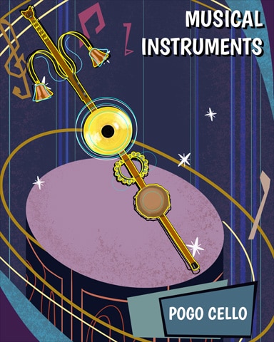 Pogo Cello Musical Instruments Badge - Jungle Gin HD