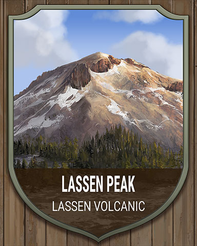 Canasta HD Lassen Volcanic Peak National Parks Badge