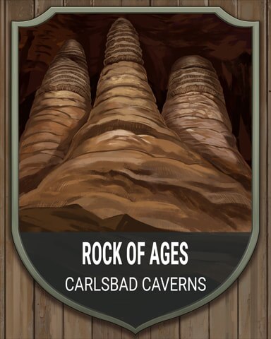 First Class Solitaire HD Carlsbad Caverns Rock of Ages National Parks Badge