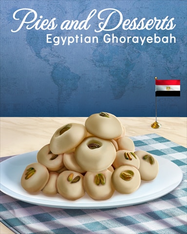 Egyptian Ghorayebah Pies and Desserts Badge - Tri-Peaks Solitaire HD