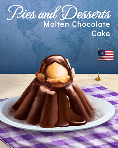 Molten Chocolate Cake Pies and Desserts Badge - Canasta HD