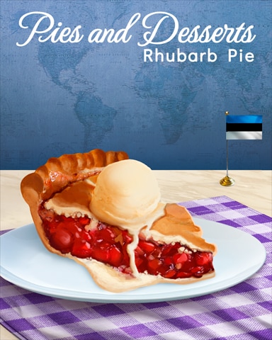 Rhubarb Pie Pies and Desserts Badge - First Class Solitaire HD