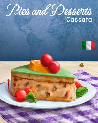 Cassata Pies and Desserts Badge - Rainy Day Spider Solitaire HD