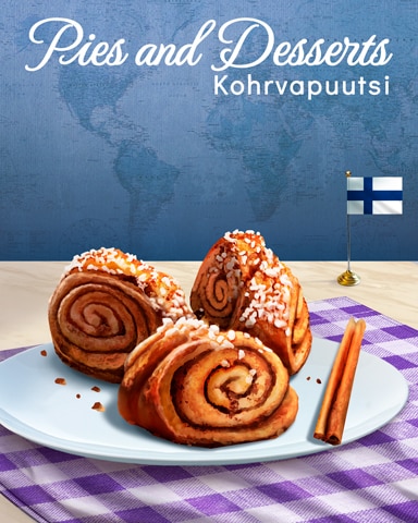 Kohrvapuusti Pies and Desserts Badge - Word Whomp HD