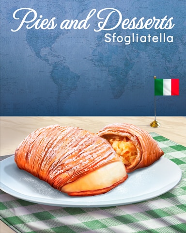 Sfogliatella Pies and Desserts Badge - Mahjong Safari HD