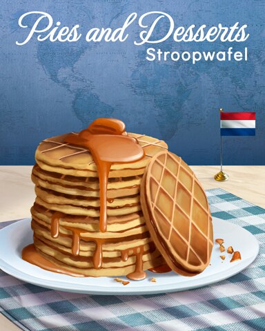 Stroopwafel Pies and Desserts Badge - Word Whomp HD