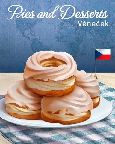 Věneček Pies and Desserts Badge - Mahjong Safari HD