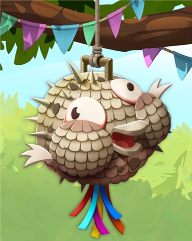 Mahjong Garden HD Pufferfish Pogo Pinatas Badge