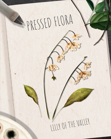 Word Whomp HD Lily of the Valley Pressed Flora Badge