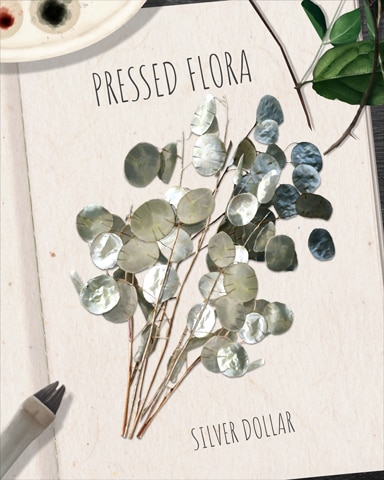 Mahjong Safari HD Silver Dollar Pressed Flora Badge