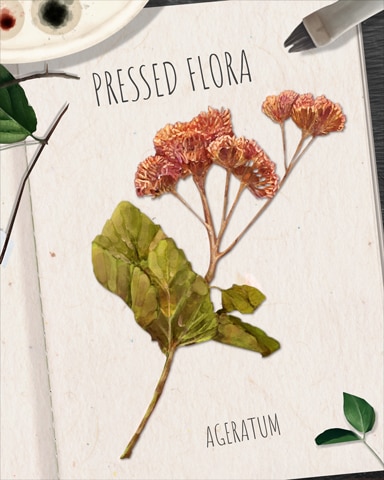 Mahjong Sanctuary Ageratum Pressed Flora Badge