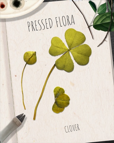 World Class Solitaire HD Clover Pressed Flora Badge