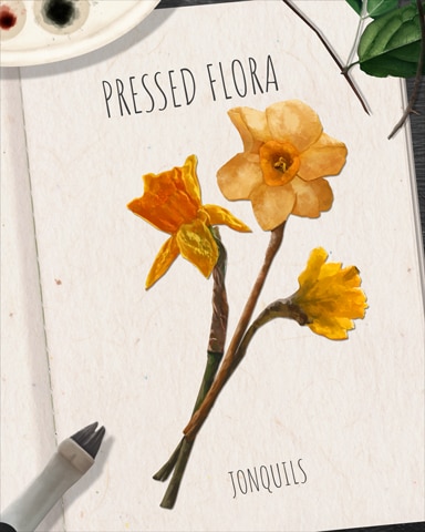 Mahjong Safari HD Jonquils Pressed Flora Badge