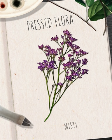 Poppit! Bingo Misty Pressed Flora Badge