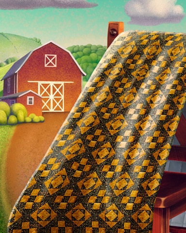 World Class Solitaire HD Aunt Kate's Choice Quilting Square Badge