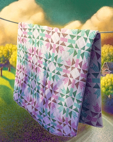 First Class Solitaire HD Calgary Stampede Quilting Square Badge