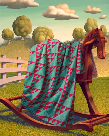 Jungle Gin HD Flock of Geese Quilting Square Badge