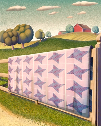 Snowbird Solitaire Friendship Star Quilting Square Badge