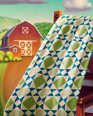 Spades HD Morning Star Quilting Square Badge