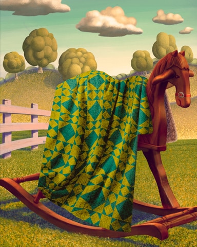 Mahjong Garden HD Mrs. Brown's Choice Quilting Square Badge