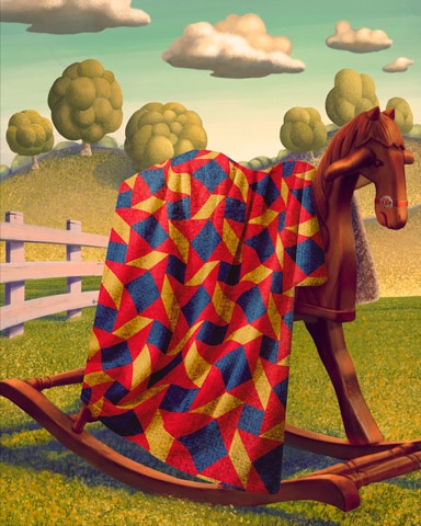 Tri-Peaks Solitaire HD Night Vision Quilting Square Badge