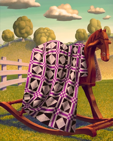 First Class Solitaire HD Path and Stiles Quilting Square Badge