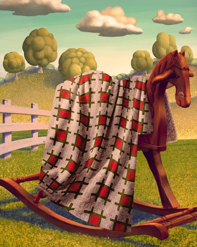 Pogo Slots The Rosebud Quilting Square Badge