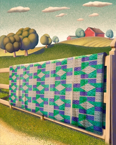 Mahjong Safari HD Susannah Quilting Square Badge