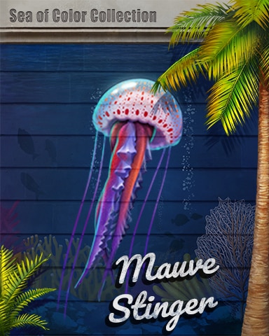 Mauve Stinger Sea of Color Badge - Mahjong Safari HD
