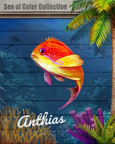 Anthias Sea of Color Badge - Mahjong Garden HD