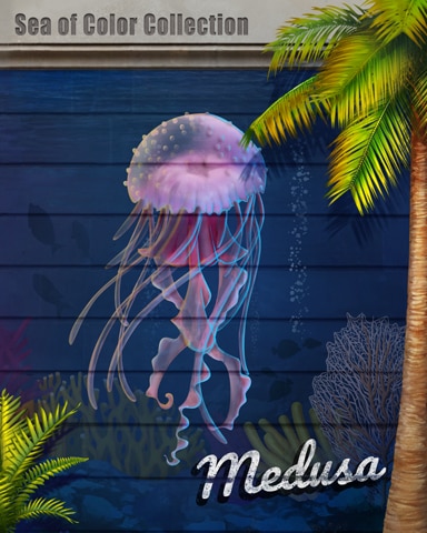 Medusa Jellyfish Sea of Color Badge - Canasta HD