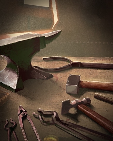 First Class Solitaire HD Blacksmiths Tools Ships Ahoy Badge