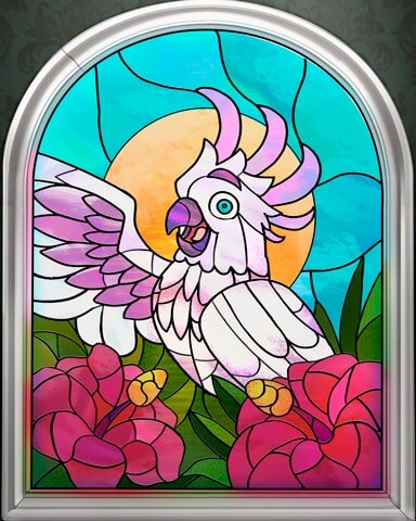 Mahjong Sanctuary Stained Glass Badge - Mahjong Sanctuary