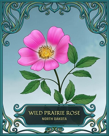 Spades HD North Dakota State Flowers Badge