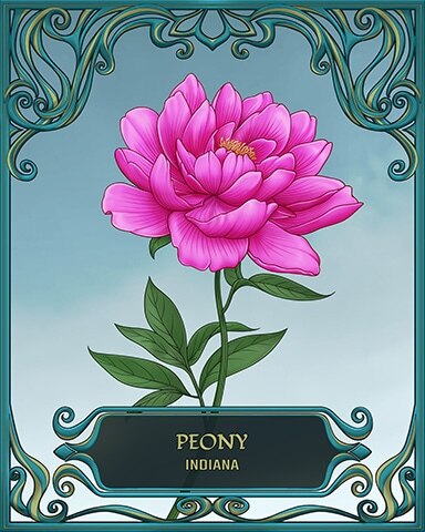 Mahjong Garden HD Indianiana State Flowers Badge