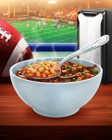 Wheel of Fortune: Pogo Edition Baked Beans Tailgating Foods Badge