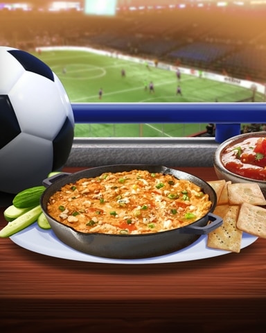 Bookworm HD Buffalo Chicken Dip Tailgating Foods Badge