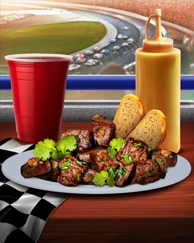 Lucky Cat Bingo Steak Tips Tailgating Foods Badge