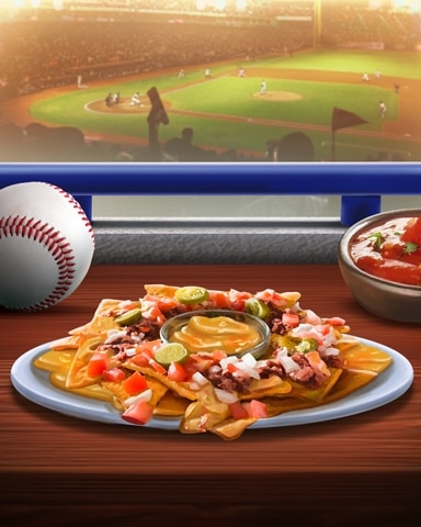 First Class Solitaire HD Nachos Tailgating Foods Badge