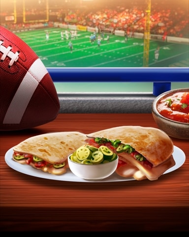 World Class Solitaire HD Quesadillas Tailgating Foods Badge