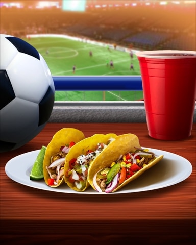 Mahjong Safari HD Tacos Tailgating Foods Badge