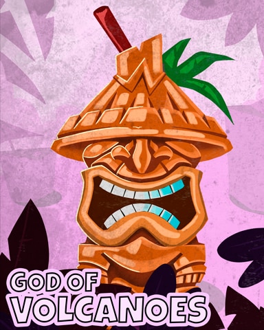 Ceramic God of Volcanoes Badge - Spades HD