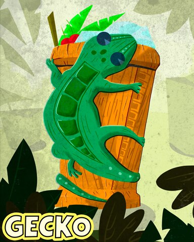 Wooden Gecko Badge - First Class Solitaire HD